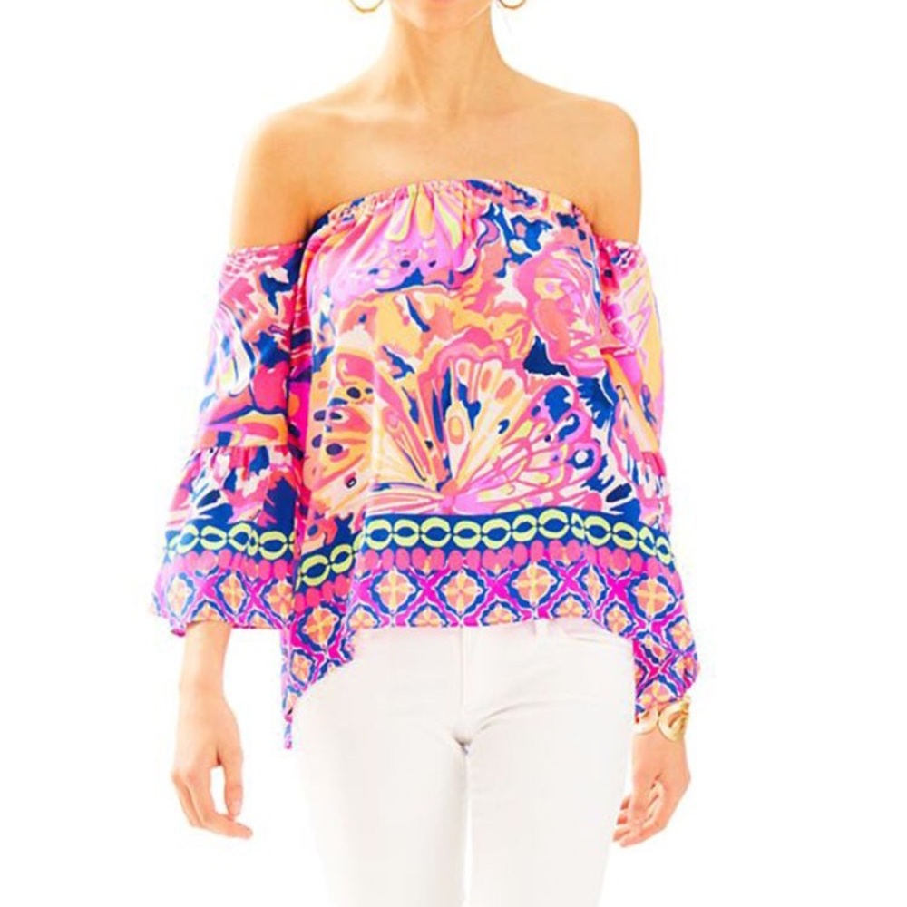 Lilly Pulitzer off shoulder Sanilla top XS